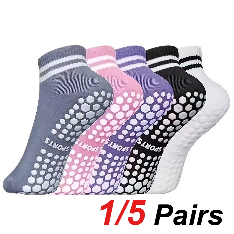 Yoga And Fitness - 1/5 Pair Women's Silicone Anti Slip