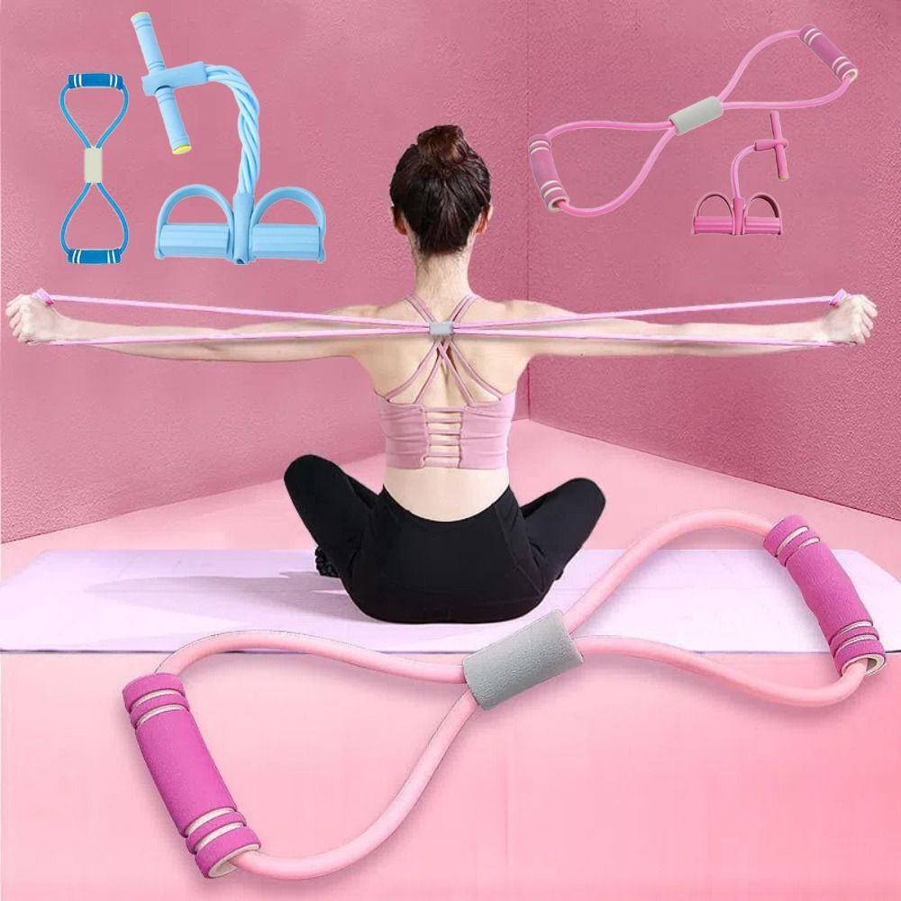 Yoga Fitness At Home - 6-Tube Resistance Bands Set with Foam