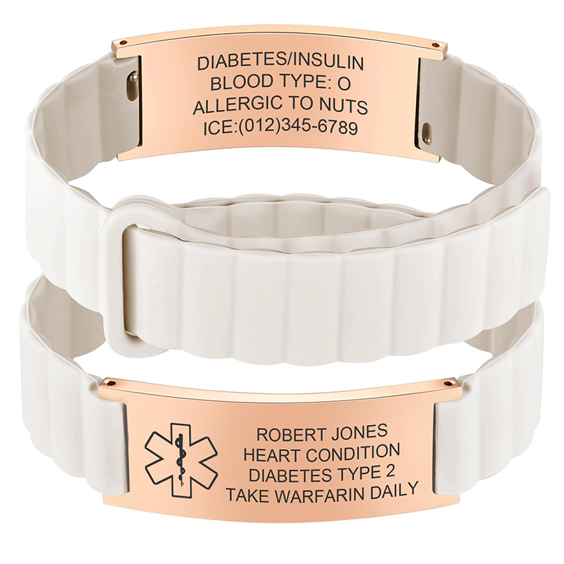 Custom Medical ID Bracelet for - Fitness Tracker Band recension och pris