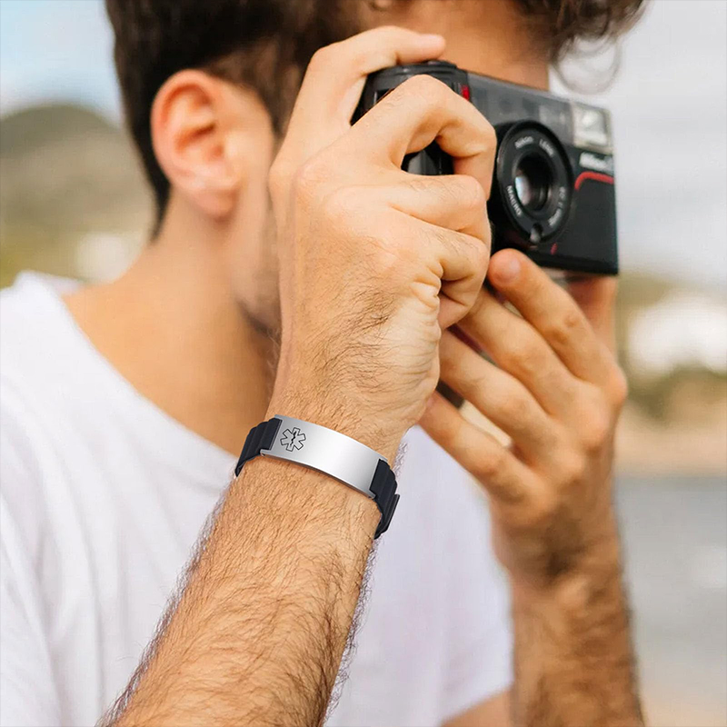 Custom Medical ID Bracelet for - Fitness Tracker Band recension och pris
