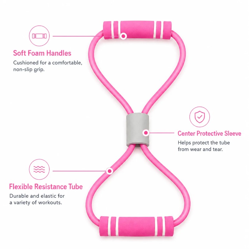 Resistance Bands with Foam Spo - Yoga Fitness At Home recension och pris