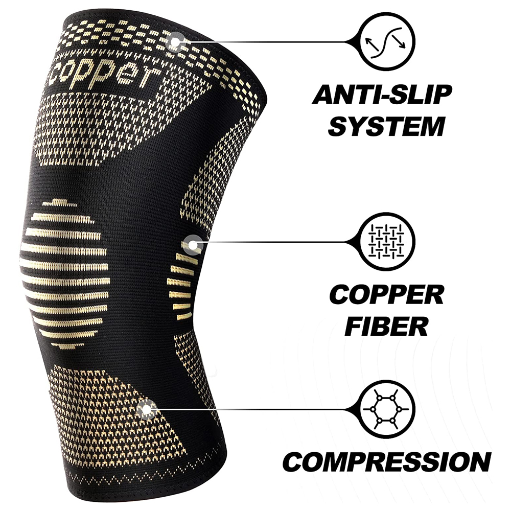 2Pcs Copper Knee Brace for Art - Knee Sleeve Compression recension och pris