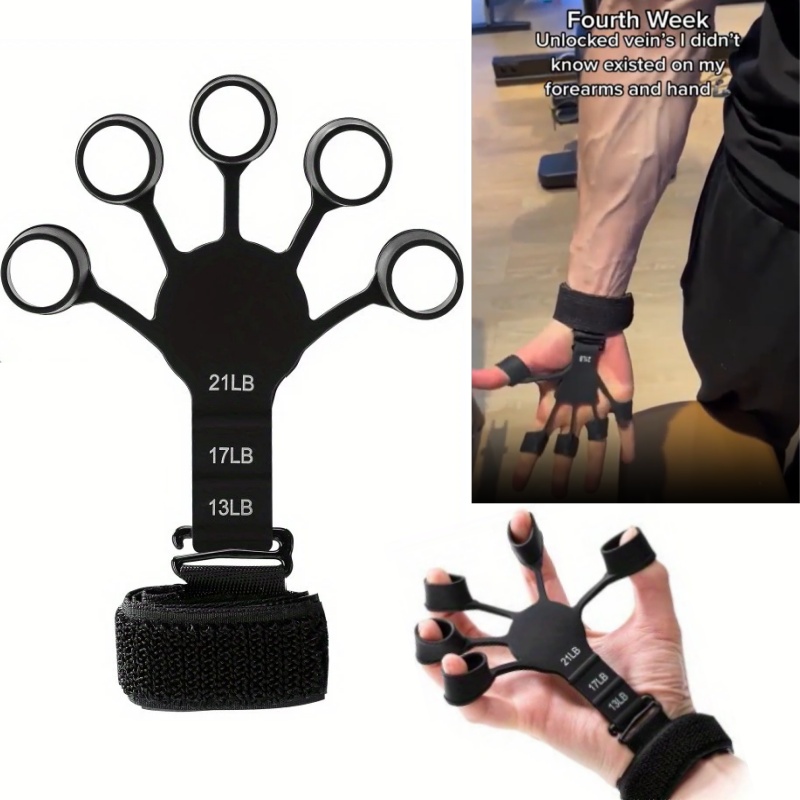 5 Finger Silicone Hand Grip Tr - Grip Strengthener Hand recension och pris