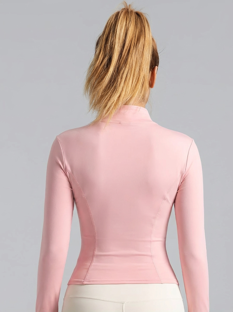 New Women Light Pink Yoga Coat - Yoga And Fitness recension och pris