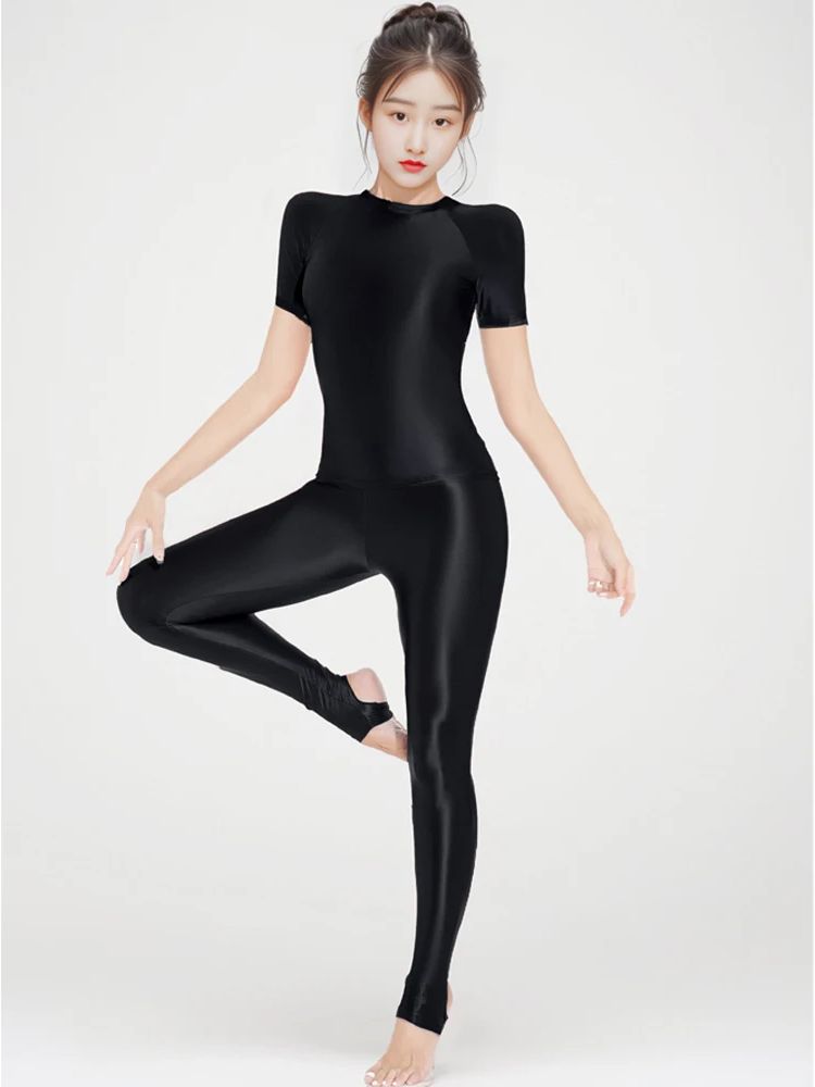 M-XL Glossy Shiny Elastic Shor - Yoga Fitness Fit Club recension och pris