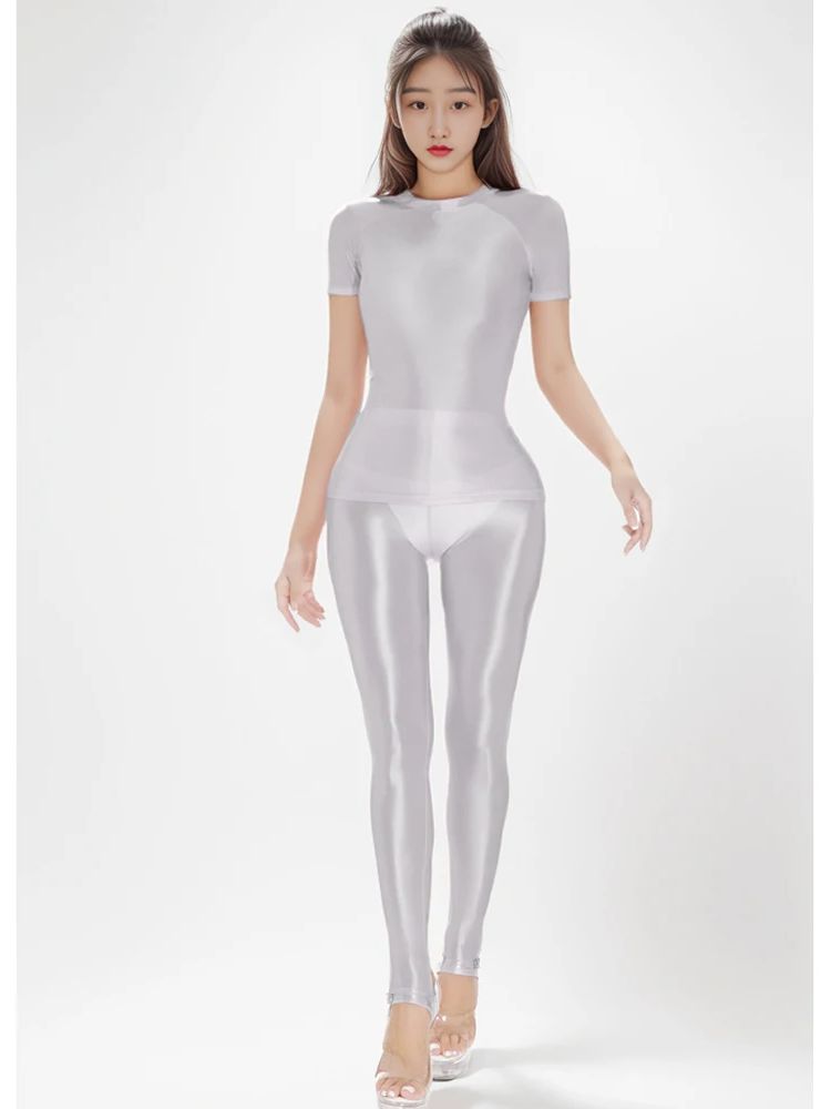 M-XL Glossy Shiny Elastic Shor - Yoga Fitness Fit Club recension och pris
