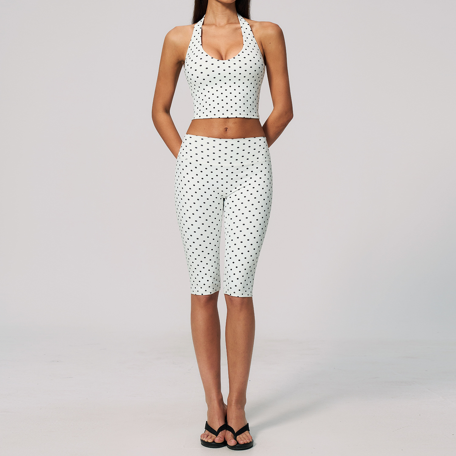 STYLISH LADY Polka Dot Halter  - Yoga Fitness Fit Club recension och pris